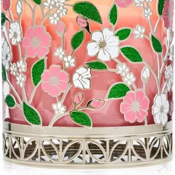 Bath & Body Works FLORAL Spring - 3 Wick Large Candle Holder Sleeve - Picture 2 of 4